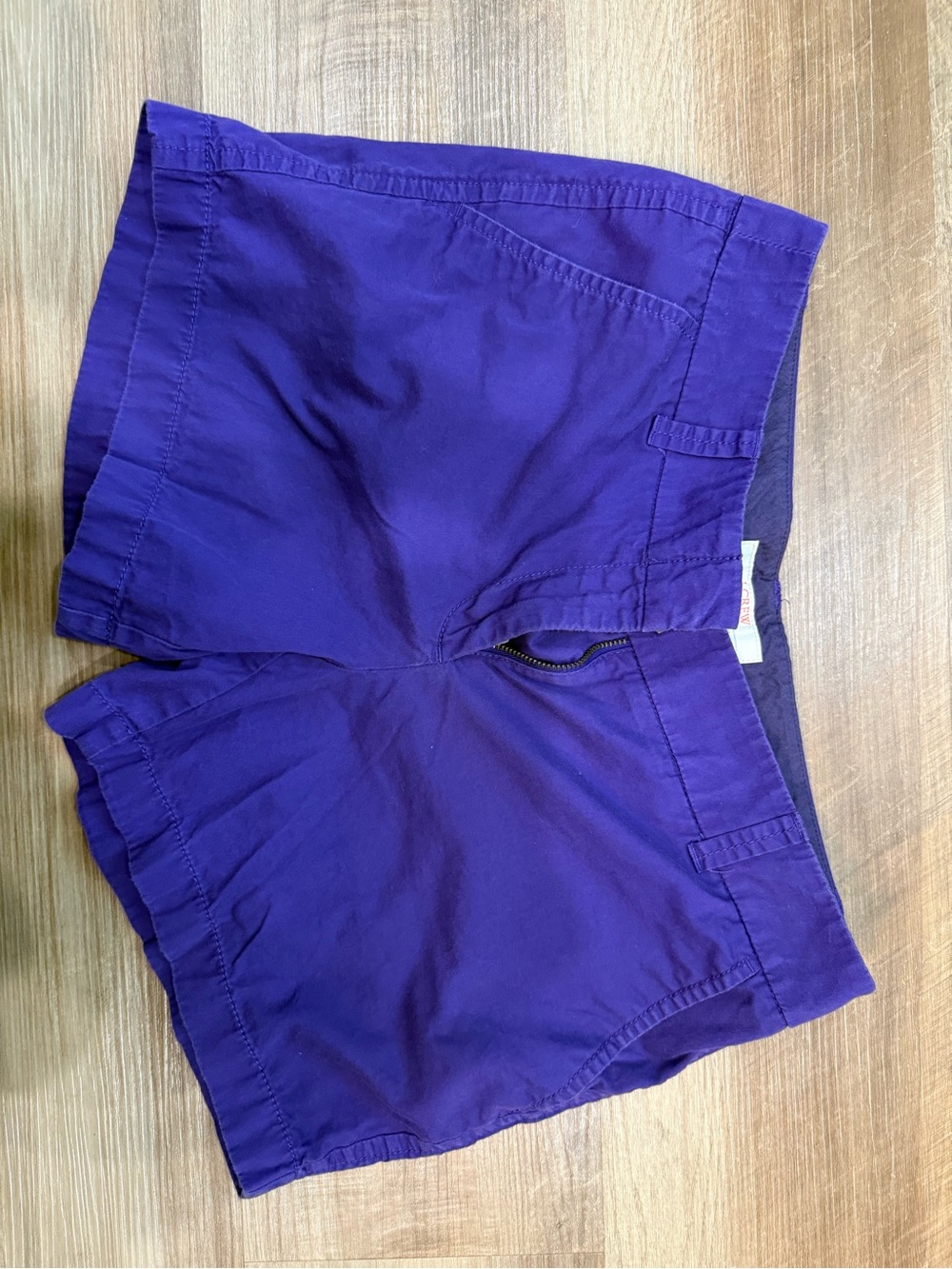 J. Crew Purple High-Waist Cotton Shorts